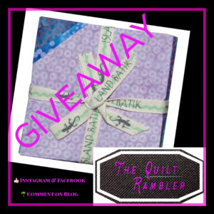 Giveaway Island Batik fabric from The Quilt Rambler, Island Batik Ambassador
