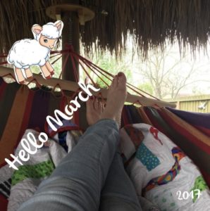 Hello March, In Like a Lamb, weather is perfect to kick back in the hammock